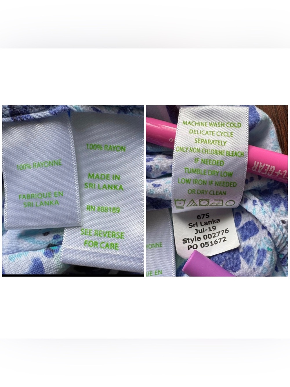 Lilly Pulitzer Floral Button Down Sz L Blue Green Resort Wear Vacation Coastal - Picture 12 of 16